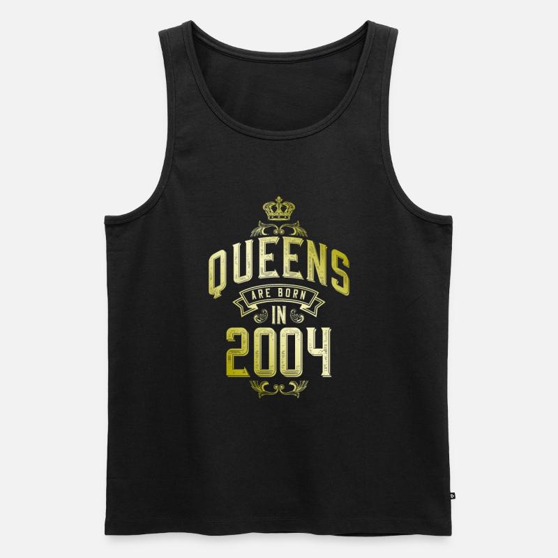 Queens born in 2004 - Männer Premium Bio Tank Top - Schwarz