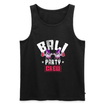 Bali Party Crew - Men's Premium Organic Tank Top - black - Front - Michal (187cm)