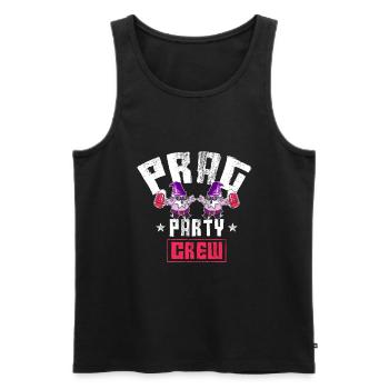 Prag Party Crew - Männer Premium Bio Tank Top - Schwarz - Vorne - Michal (187cm)
