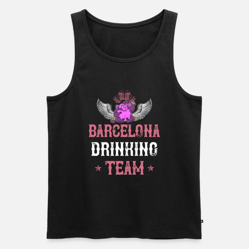 Équipe de boisson de Barcelone - Débardeur bio Premium Homme - noir