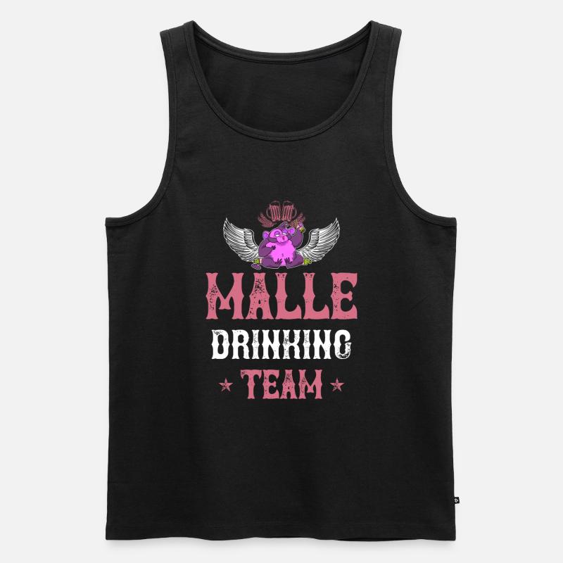Malle Drinking Team - Männer Premium Bio Tank Top - Schwarz