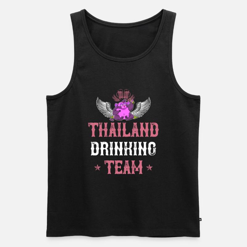 Thailand Drinking Team - Männer Premium Bio Tank Top - Schwarz