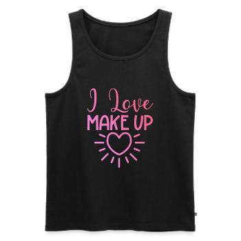 Ich liebe Make up - Männer Premium Bio Tank Top - Schwarz - Vorne - AI Model Male 178 light (178cm)