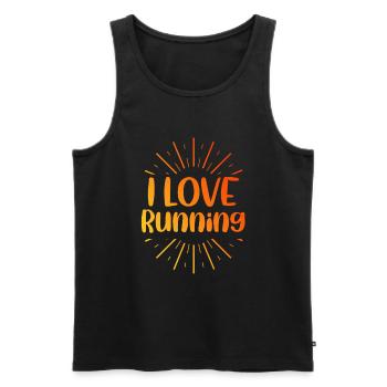 Ich liebe Rennen - Männer Premium Bio Tank Top - Schwarz - Vorne - Michal (187cm)