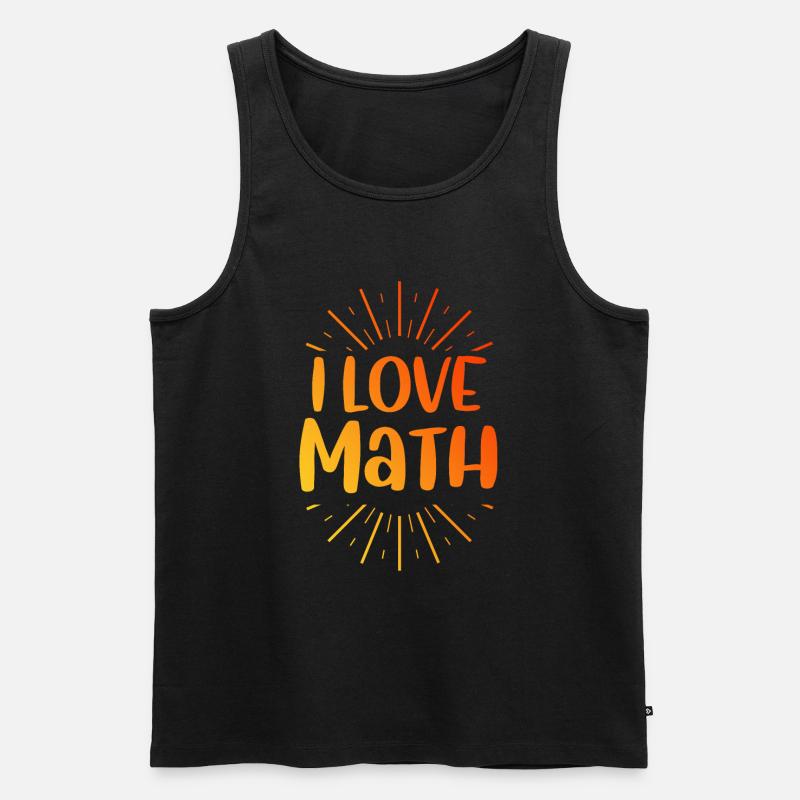 Ich liebe Mathe - Männer Premium Bio Tank Top - Schwarz