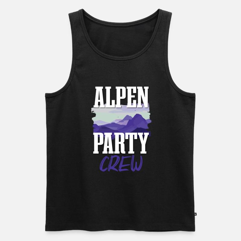 Alpen Party Crew - Männer Premium Bio Tank Top - Schwarz