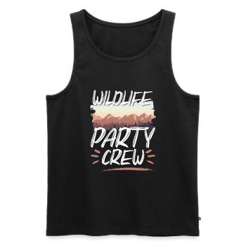 Wildlife Party Crew - Männer Premium Bio Tank Top - Schwarz - Vorne - Michal (187cm)