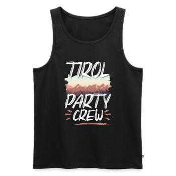 Tirol Party Crew - Débardeur bio Premium Homme - noir - Devant - Michal (187cm)