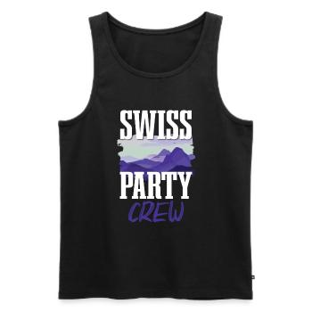 Swiss Party Crew - Débardeur bio Premium Homme - noir - Devant - Michal (187cm)