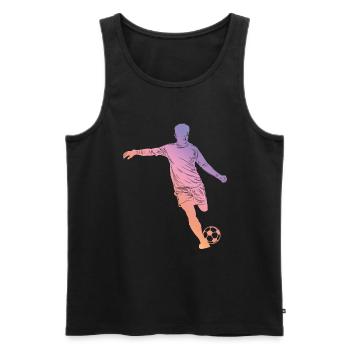 Football Silhouette - Men's Premium Organic Tank Top - black - Front - Michal (187cm)