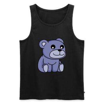 Bear Comic - Men's Premium Organic Tank Top - black - Front - Michal (187cm)