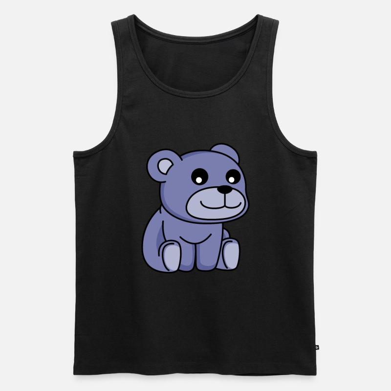 Bär Comic - Männer Premium Bio Tank Top - Schwarz