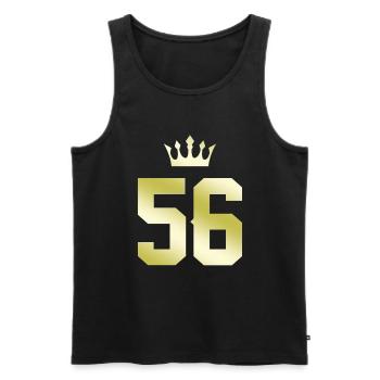 56 Number crown - Men's Premium Organic Tank Top - black - Front - Michal (187cm)