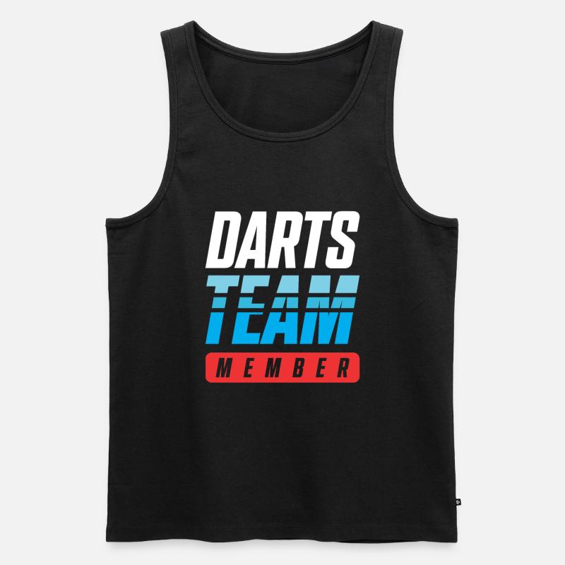 Darts Team - Männer Premium Bio Tank Top - Schwarz