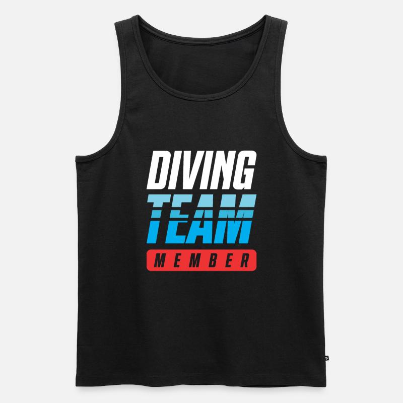 Diving Team - Männer Premium Bio Tank Top - Schwarz