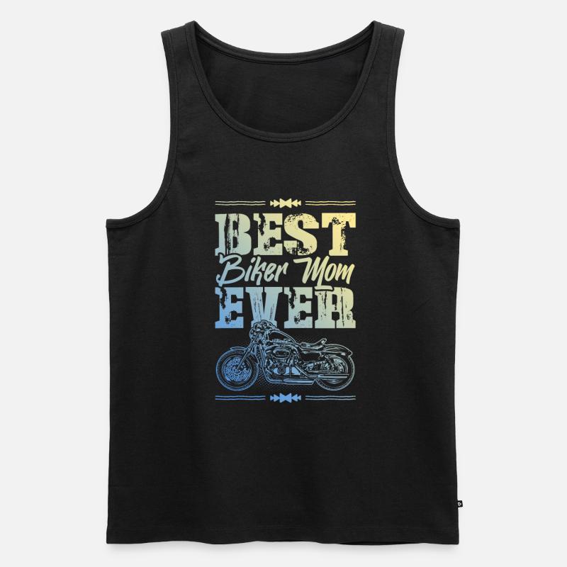 Biker Mom - Männer Premium Bio Tank Top - Schwarz