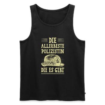 Allerbeste Polizistin - Männer Premium Bio Tank Top - Schwarz - Vorne - Michal (187cm)