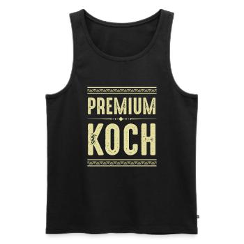 Premium Koch - Männer Premium Bio Tank Top - Schwarz - Vorne - Michal (187cm)