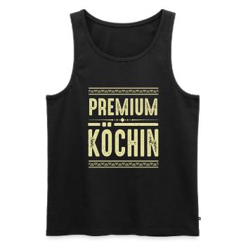 Premium Köchin - Männer Premium Bio Tank Top - Schwarz - Vorne - Michal (187cm)