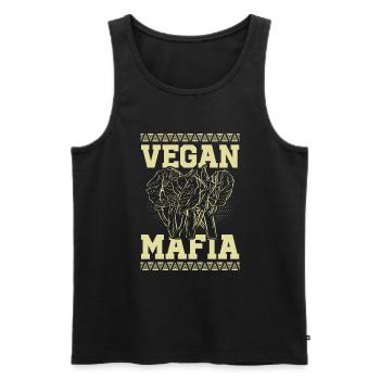 Vegan Mafia - Männer Premium Bio Tank Top - Schwarz - Vorne - Michal (187cm)