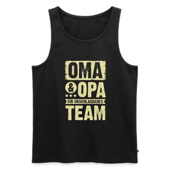 oma und opa team - Männer Premium Bio Tank Top - Schwarz - Vorne - Michal (187cm)