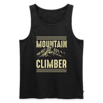 Mountain Climber - Männer Premium Bio Tank Top - Schwarz - Vorne - AI Model Male 178 light (178cm)