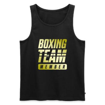Équipe de boxe - Débardeur bio Premium Homme - noir - Devant - Michal (187cm)