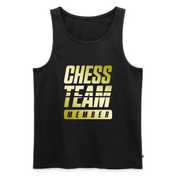 Chess Team - Men's Premium Organic Tank Top - black - Front - Michal (187cm)