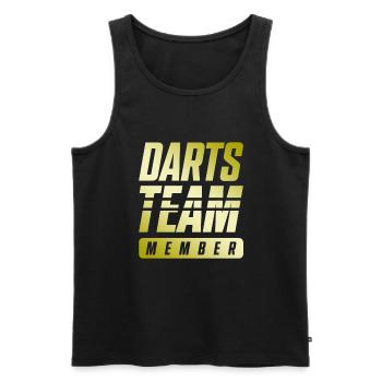 Darts Team - Männer Premium Bio Tank Top - Schwarz - Vorne - AI Model Male 178 light (178cm)