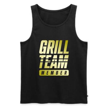 Grill Team - Männer Premium Bio Tank Top - Schwarz - Vorne - Michal (187cm)