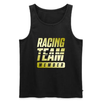Racing Team - Men's Premium Organic Tank Top - black - Front - AI Model Male 178 light (178cm)