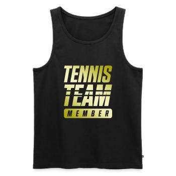 Équipe de tennis - Débardeur bio Premium Homme - noir - Devant - AI Model Male 178 light (178cm)