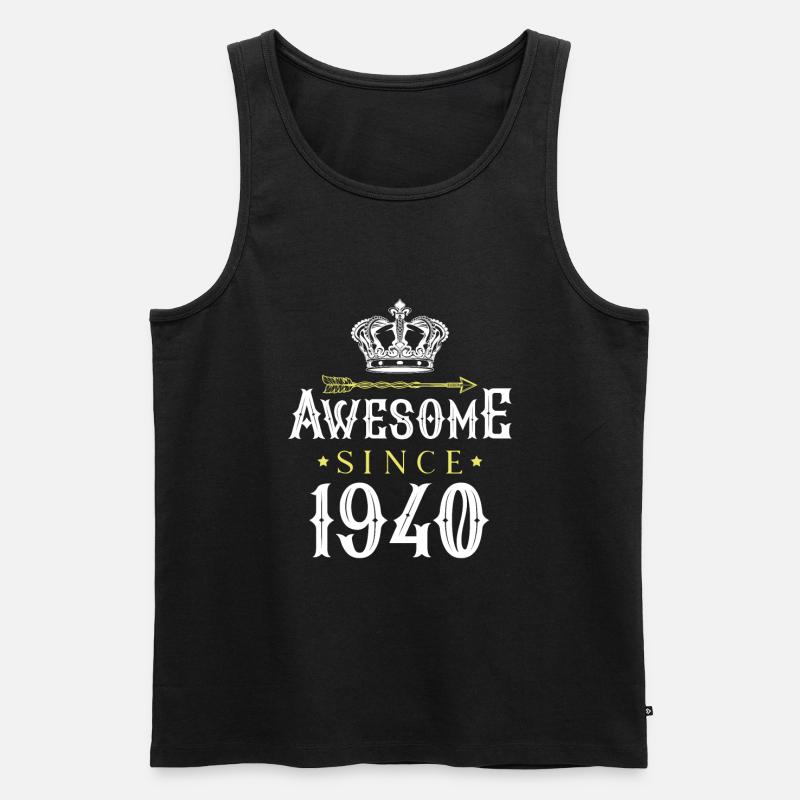 1940 awesome since - Männer Premium Bio Tank Top - Schwarz
