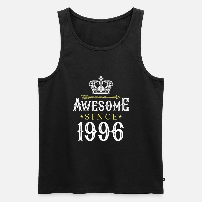 1996 awesome since - Männer Premium Bio Tank Top - Schwarz