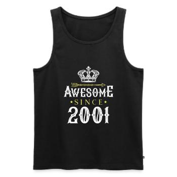 2001 awesome since - Männer Premium Bio Tank Top - Schwarz - Vorne - Michal (187cm)