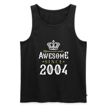 2004 awesome since - Männer Premium Bio Tank Top - Schwarz - Vorne - Michal (187cm)