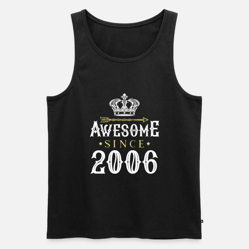 2006 awesome since - Männer Premium Bio Tank Top - Schwarz