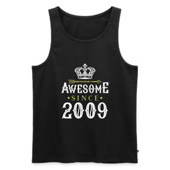 2009 awesome since - Men's Premium Organic Tank Top - black - Front - Michal (187cm)