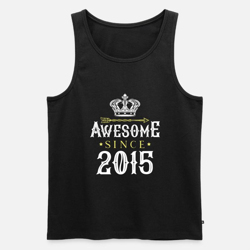 2015 awesome since - Männer Premium Bio Tank Top - Schwarz
