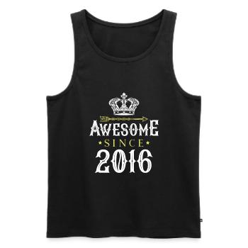 2016 awesome since - Männer Premium Bio Tank Top - Schwarz - Vorne - AI Model Male 178 light (178cm)