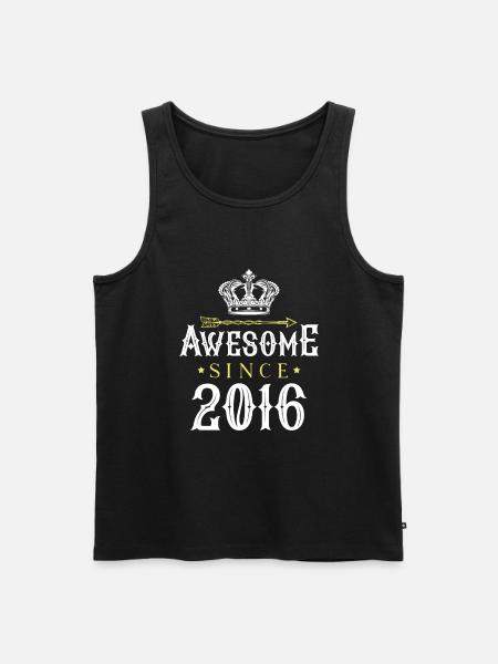 2016 awesome since - Men's Premium Organic Tank Top - black