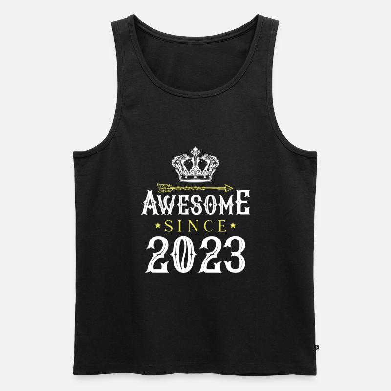 2023 awesome since - Männer Premium Bio Tank Top - Schwarz