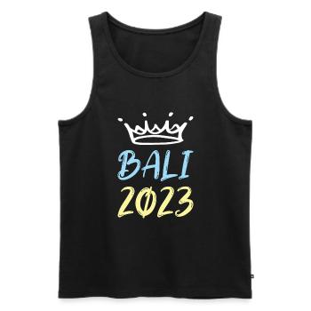 Bali 2023 - Männer Premium Bio Tank Top - Schwarz - Vorne - Michal (187cm)