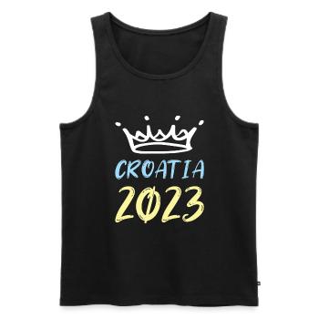 Croatia 2023 - Men's Premium Organic Tank Top - black - Front - Michal (187cm)