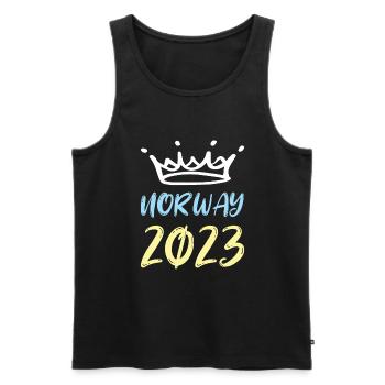 Norway 2023 - Männer Premium Bio Tank Top - Schwarz - Vorne - Michal (187cm)
