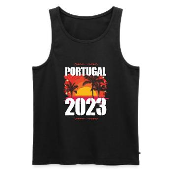 Portugal 2023 - Débardeur bio Premium Homme - noir - Devant - Michal (187cm)