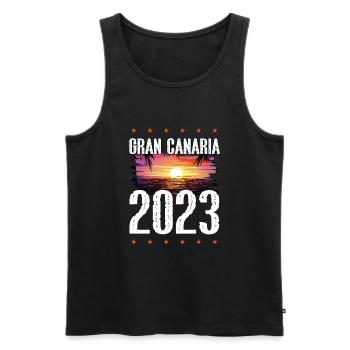 Gran Canaria 2023 - Men's Premium Organic Tank Top - black - Front - Michal (187cm)