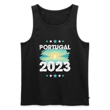Portugal 2023 - Débardeur bio Premium Homme - noir - Devant - Michal (187cm)