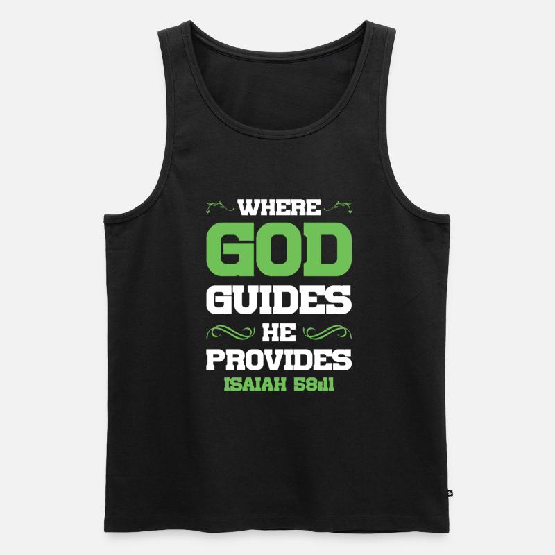 gott lenkt bibel - Männer Premium Bio Tank Top - Schwarz