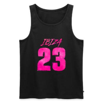 Ibiza 23 holidays 2023 - Men's Premium Organic Tank Top - black - Front - Michal (187cm)